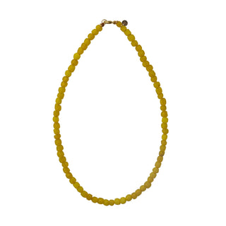 Taia Recycled Yellow Glass Bead Necklace