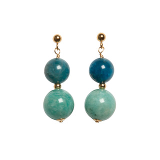 Apatite and Amazonite | The Short Drops Earrings