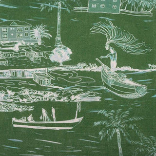 Banana Island | Palm Green Fabric