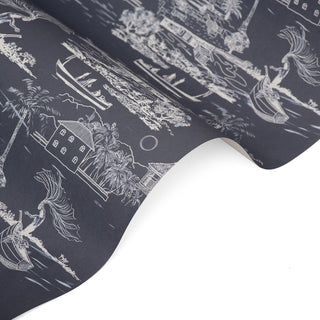 Banana Island | Atlantic Grey Wallpaper Sample