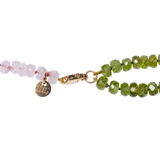 Boké Orange Quartz and Peridot Doubles Necklace