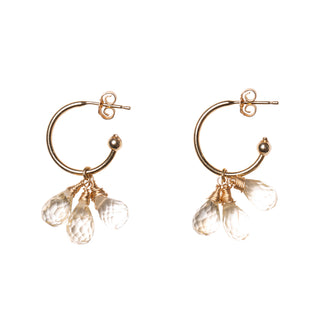 Yasmine Hoop Earrings | Citrine