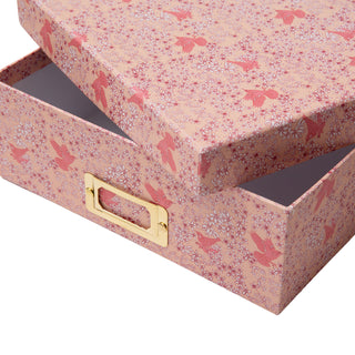 Corali Sand Pink Lidded Portfolio Box