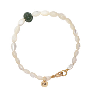 Chioma Mother of Pearl and Jade Bracelet