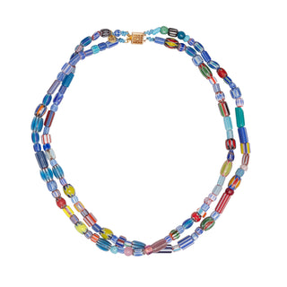 Rainbow The Doubles Chevron Bead Necklace