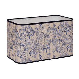 Tropicalia | Porcelain Blue Oblong 16" Lampshade