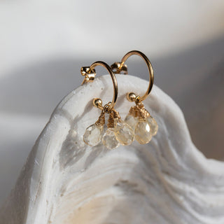 Yasmine Hoop Earrings | Citrine