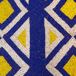 Cobalt Blue and Sunshine Yellow Yoruba Throne Chair