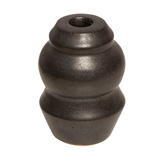 Dan Handmade Black Ceramic Candlestick Holder