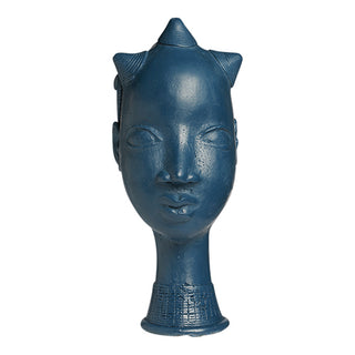 Steel Blue | Lobi Head with Three Bantu Knots