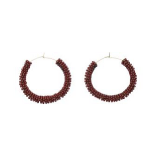 Jongoo Earrings Burgundy