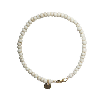 Deya White Bead Bracelet