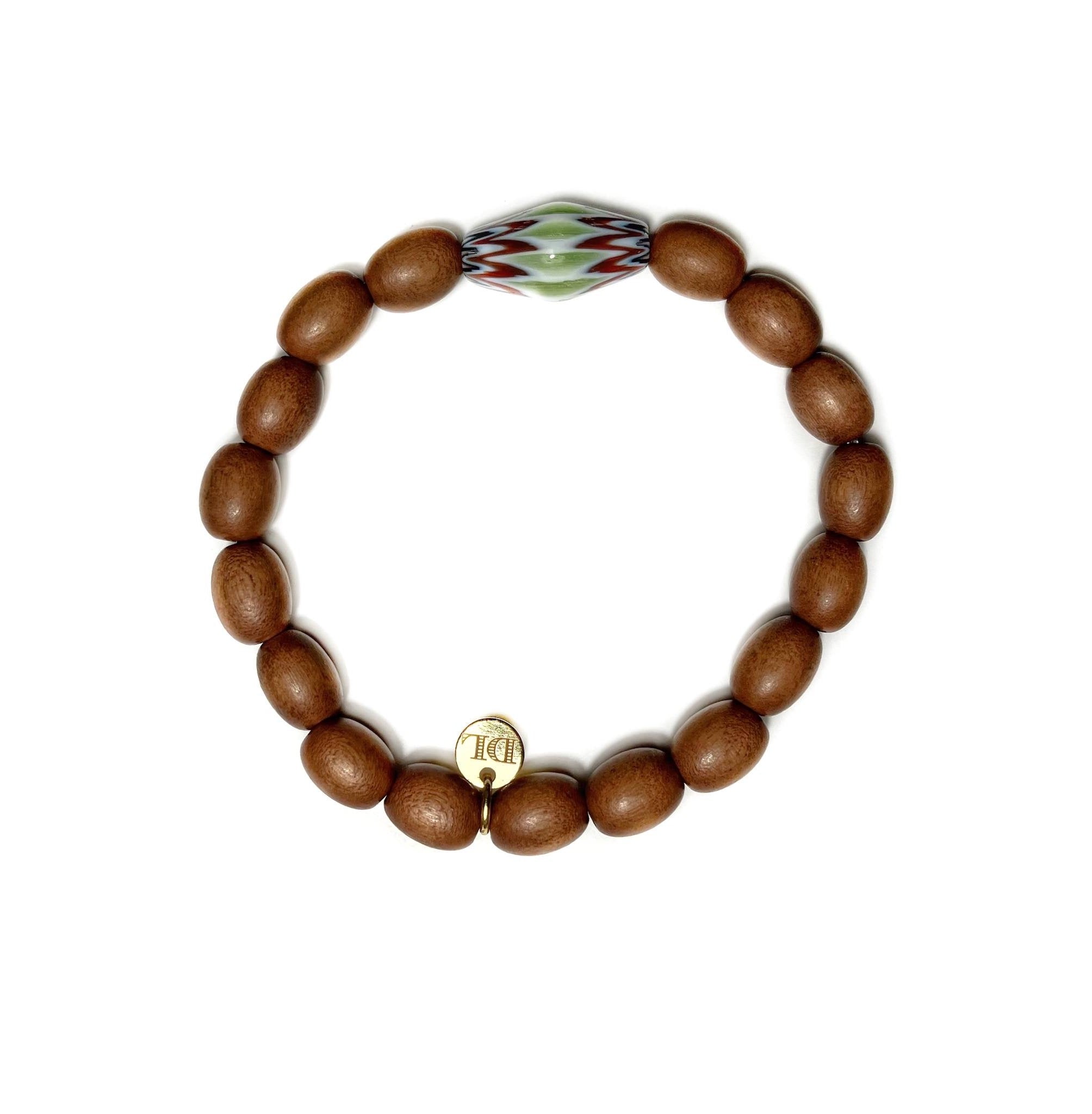 Olive Wood Chevron Bracelet