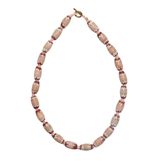 Rokel Handpainted Pink Beaded Necklace