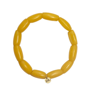 Amine Mustard Yellow Bead Bracelet