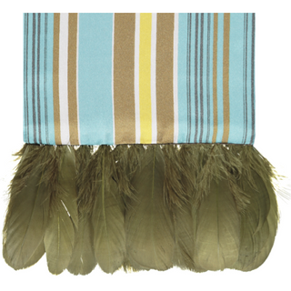 Naima The Teals Silk Twill Scarf |  Goose Nagoire Trim
