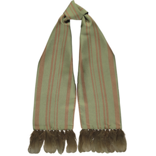 Naima The Greens Silk Twill Scarf | Goose Nagoire Trim
