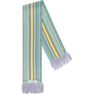Naima The Teals Silk Twill Scarf |  Goose Nagoire Trim