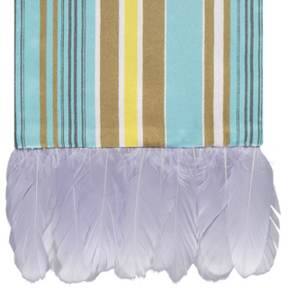 Naima The Teals Silk Twill Scarf |  Goose Nagoire Trim